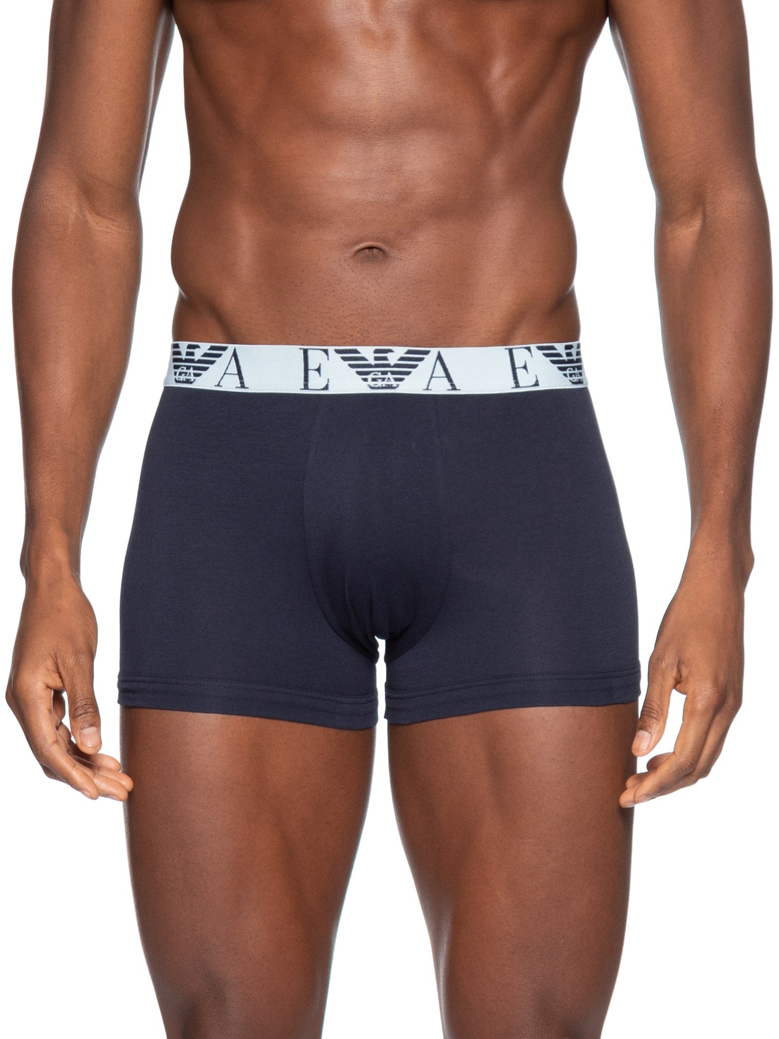 Kit 3 Cuecas Trunk Bottom 3 Peças Azul Emporio Armani Bodywear
