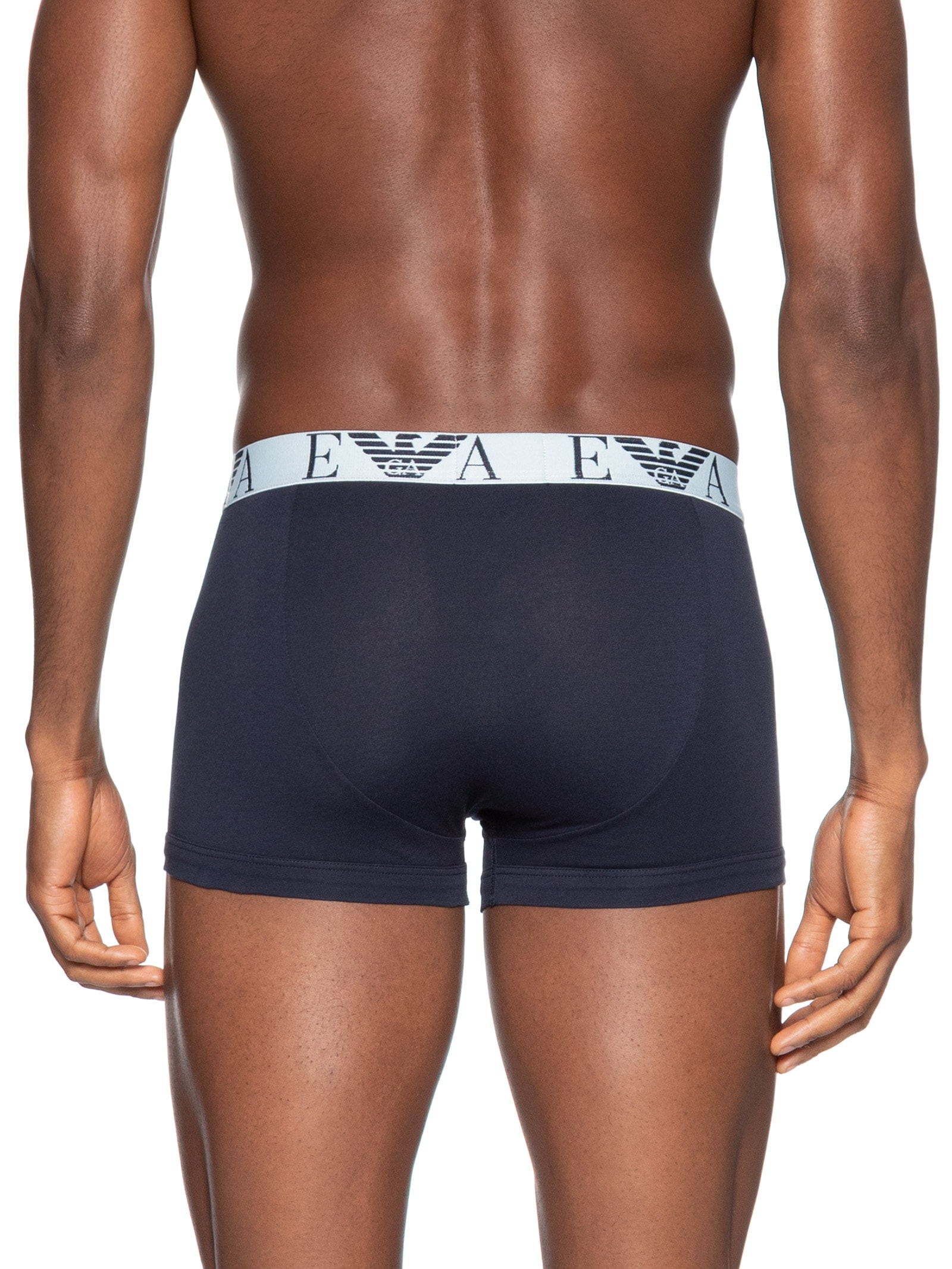 Kit 3 Cuecas Trunk Bottom 3 Peças Azul Emporio Armani Bodywear
