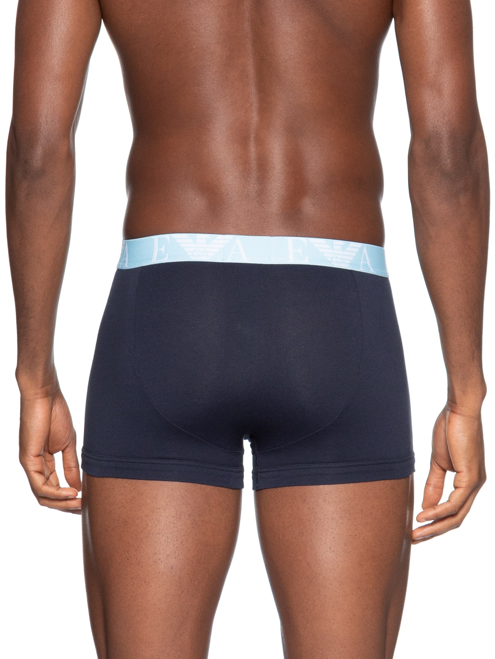 Kit 3 Cuecas Trunk Bottom 3 Peças Azul Emporio Armani Bodywear