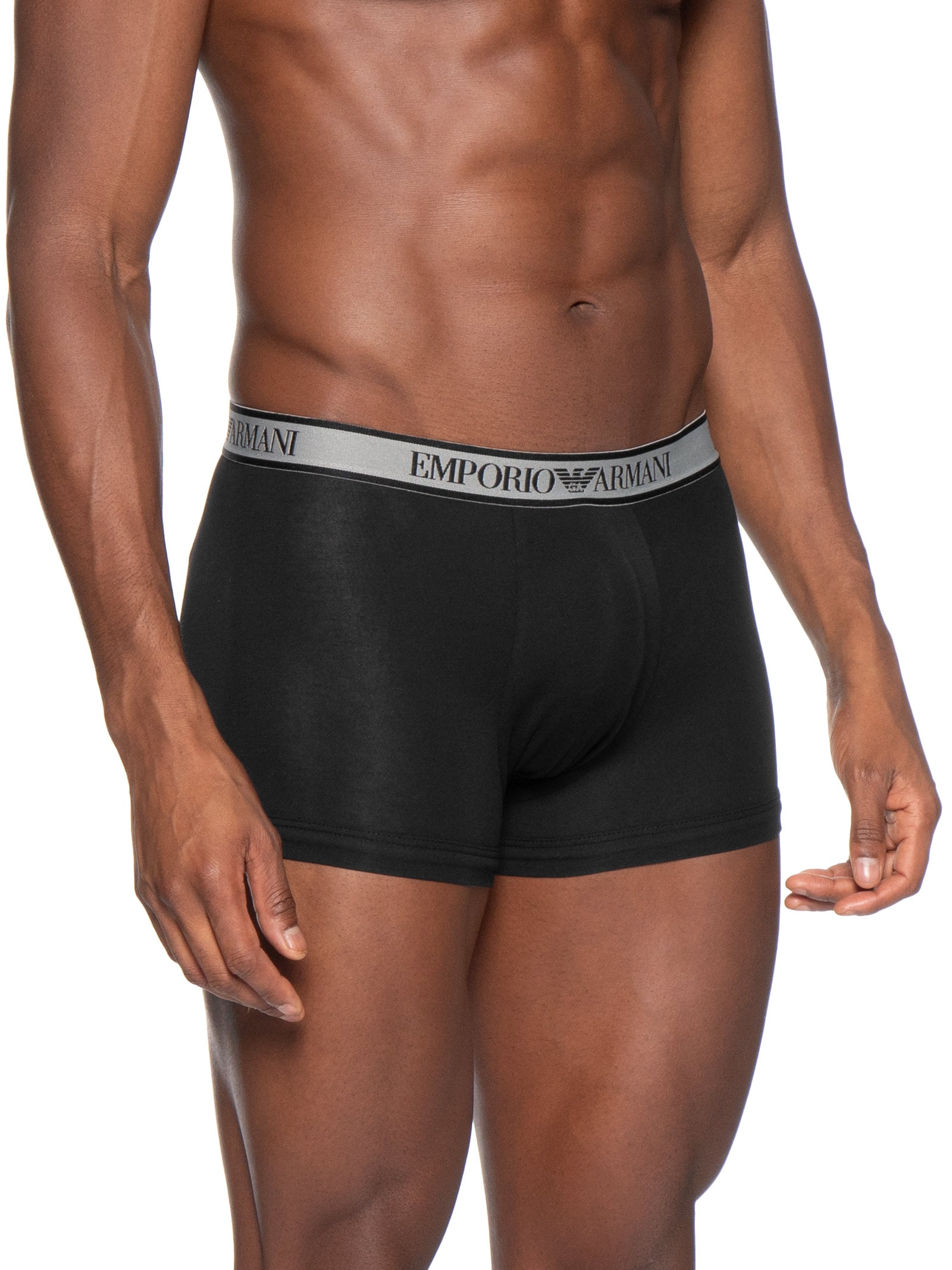 Kit 3 Cuecas Trunk Bottom Masculina Preto Emporio Armani Bodywear