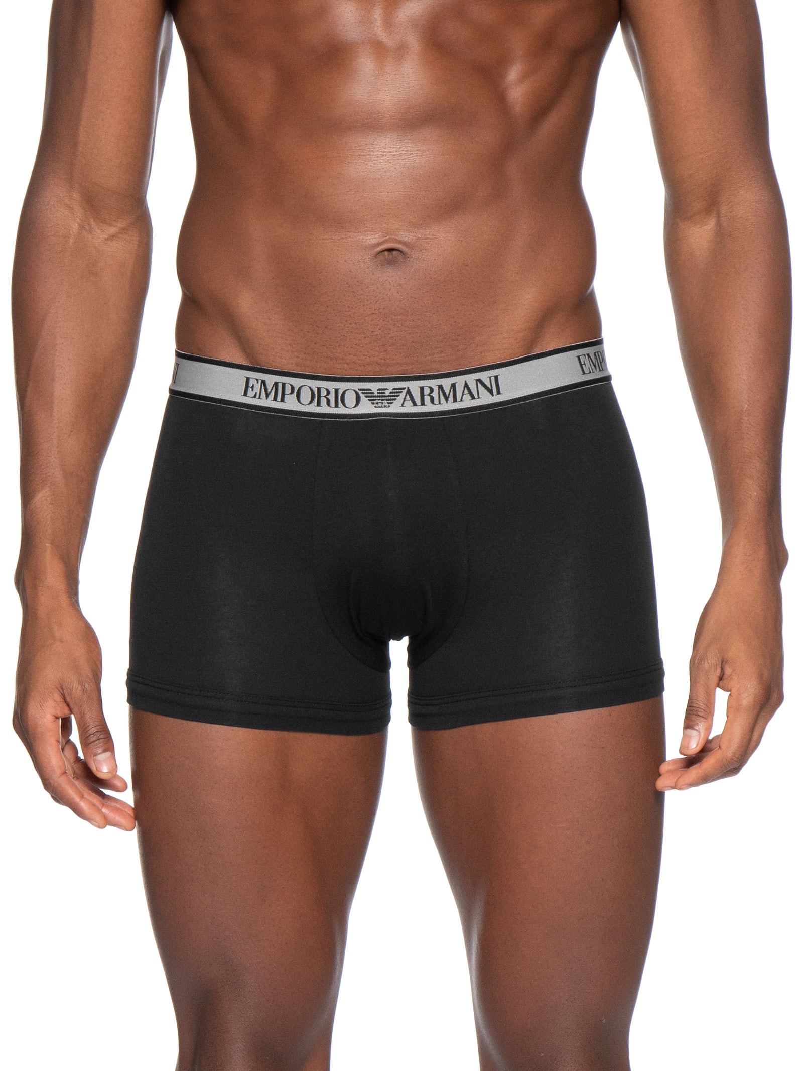 Kit 3 Cuecas Trunk Bottom Masculina Preto Emporio Armani Bodywear