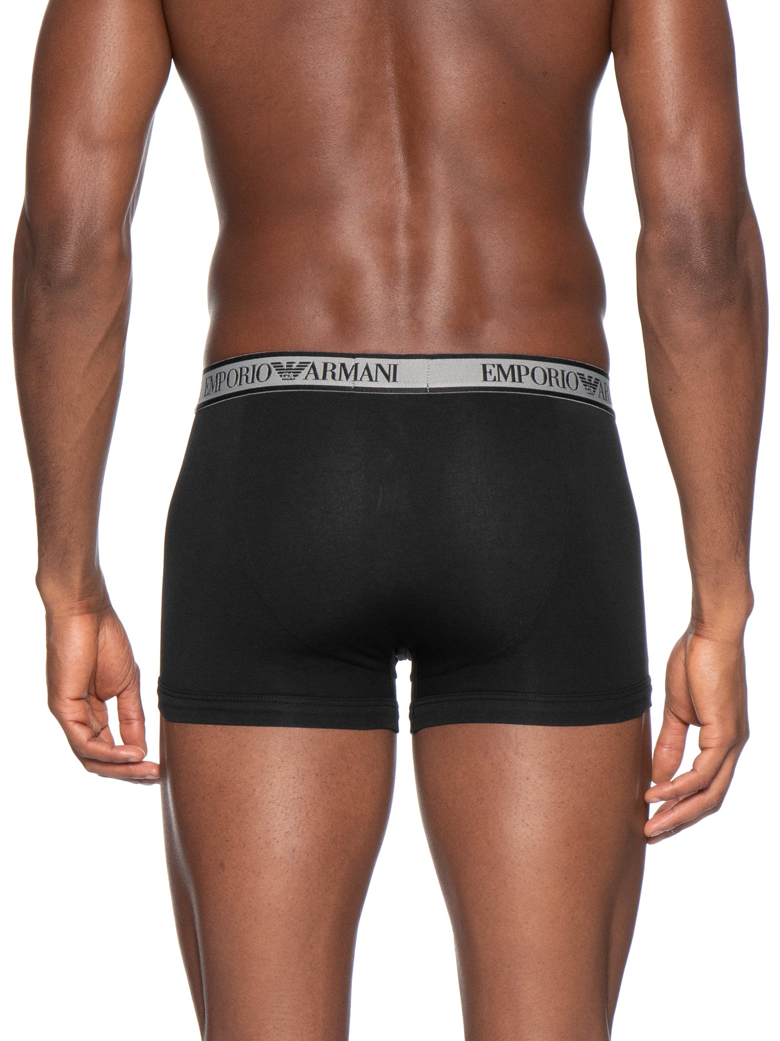Kit 3 Cuecas Trunk Bottom Masculina Preto Emporio Armani Bodywear
