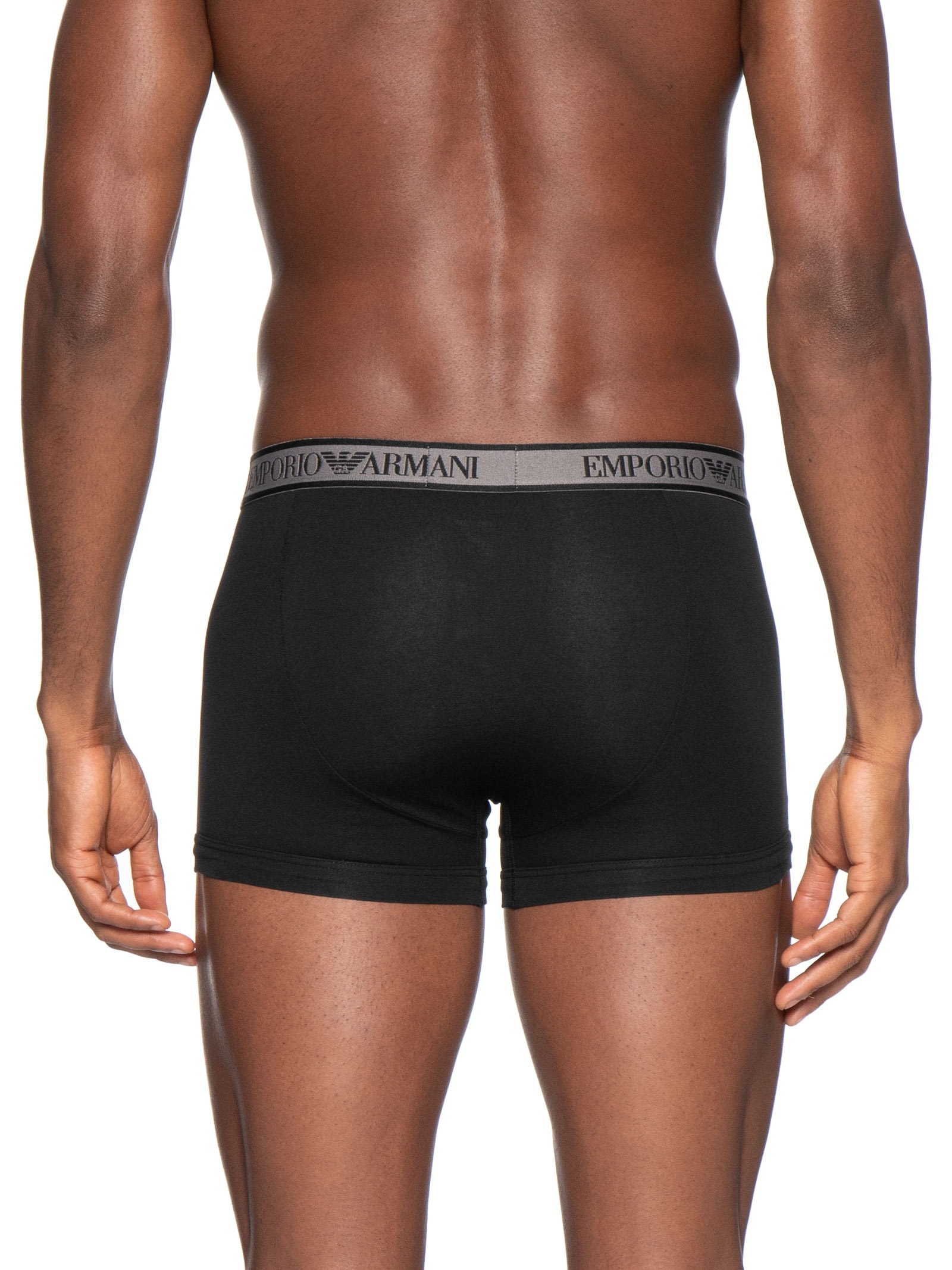 Kit 3 Cuecas Trunk Bottom Masculina Preto Emporio Armani Bodywear