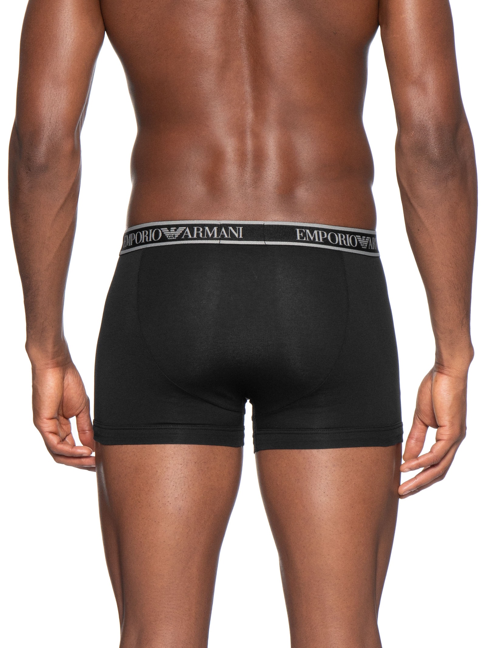 Kit 3 Cuecas Trunk Bottom Masculina Preto Emporio Armani Bodywear