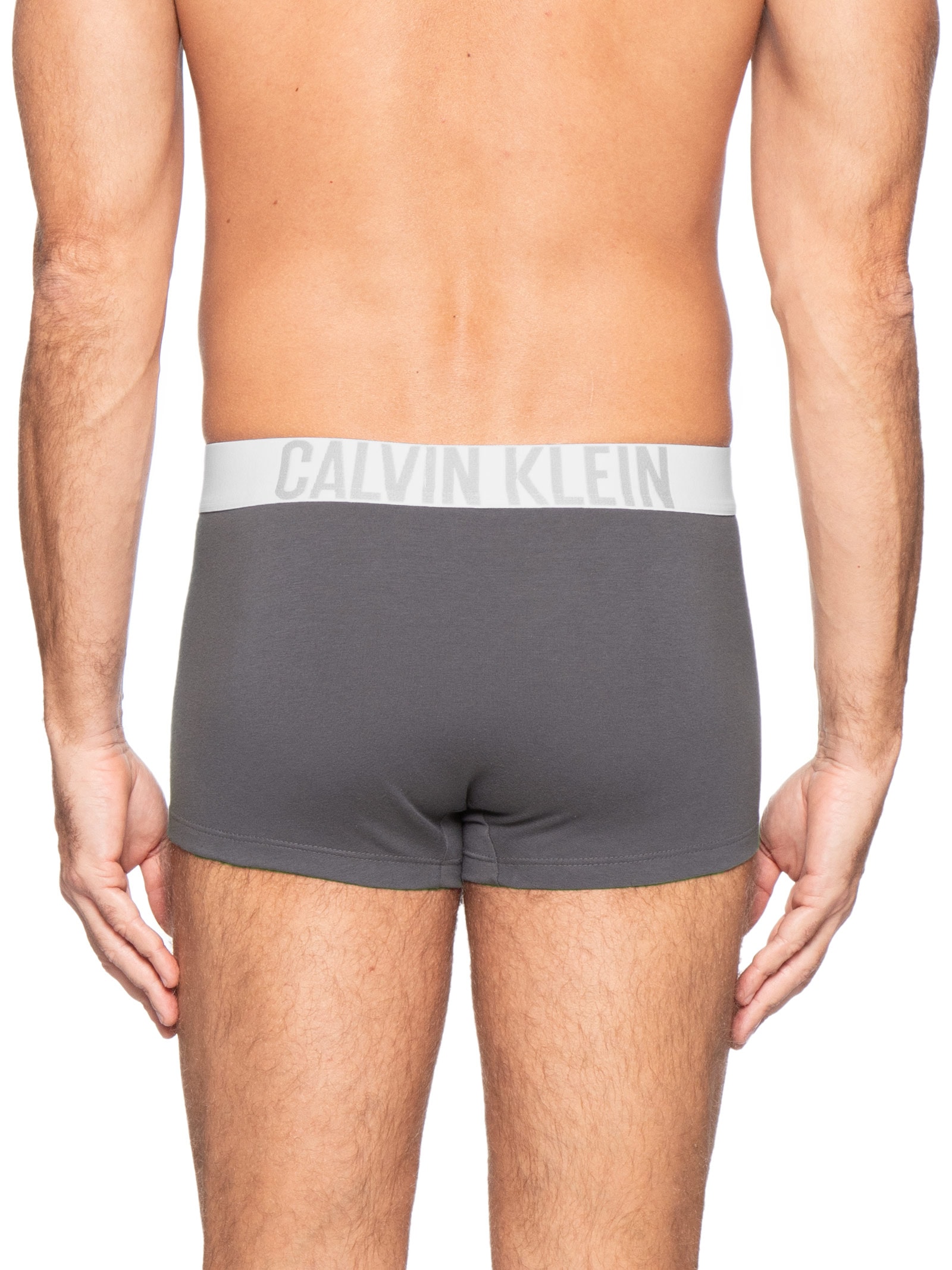 Kit 3 Cuecas Trunk Cotton Intense Power Cinza Calvin Klein Underwear