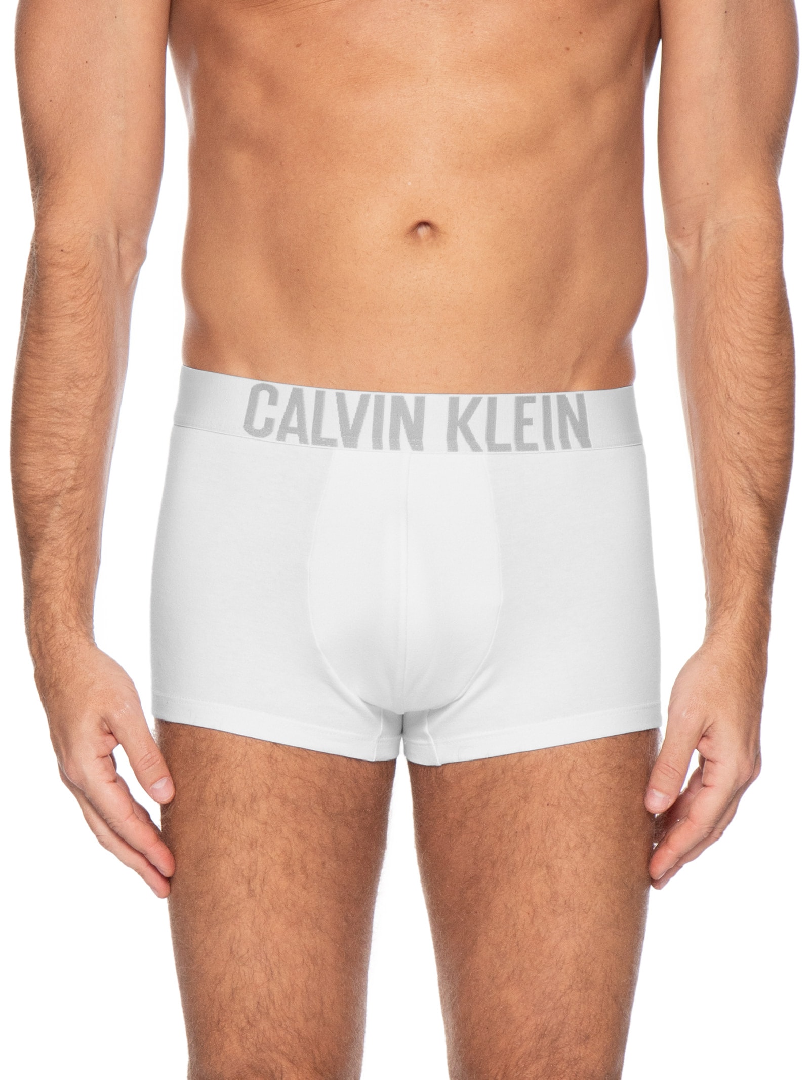 Kit 3 Cuecas Trunk Cotton Intense Power Cinza Calvin Klein Underwear
