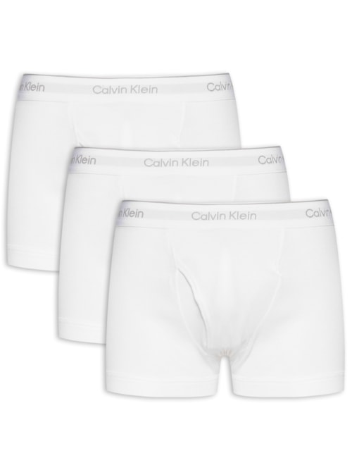 Kit 3 Cuecas Trunk de Cotton Rib – Branco
