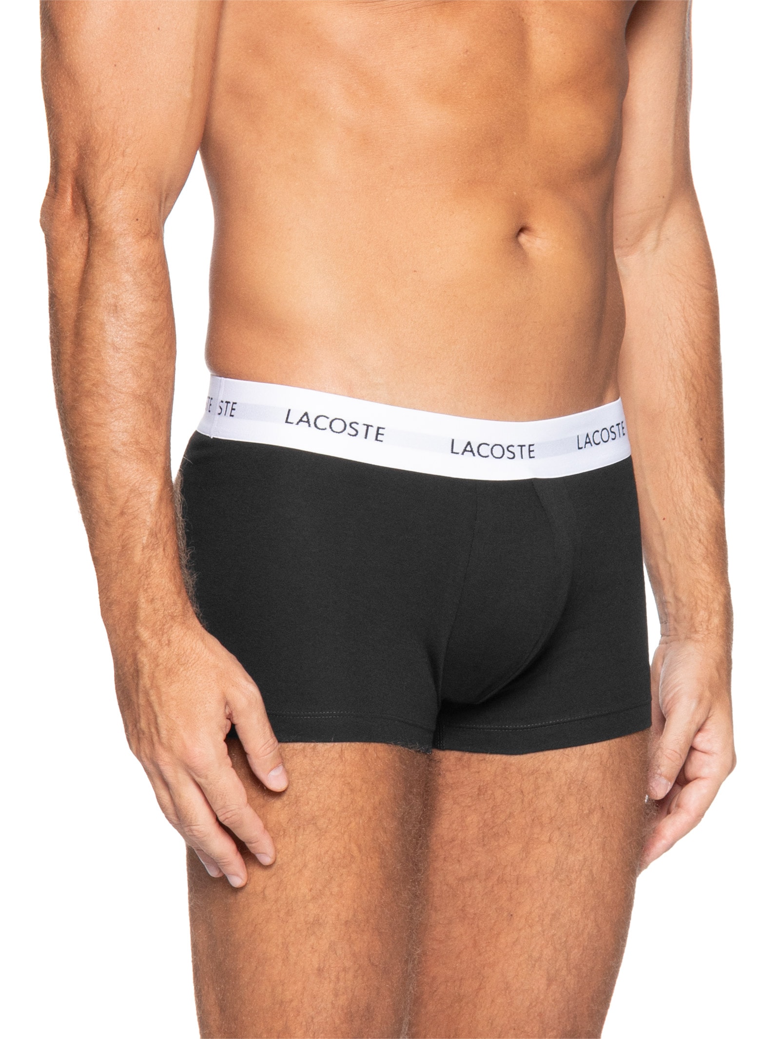Kit 3 Cuecas Trunk Stretch Cinza Lacoste