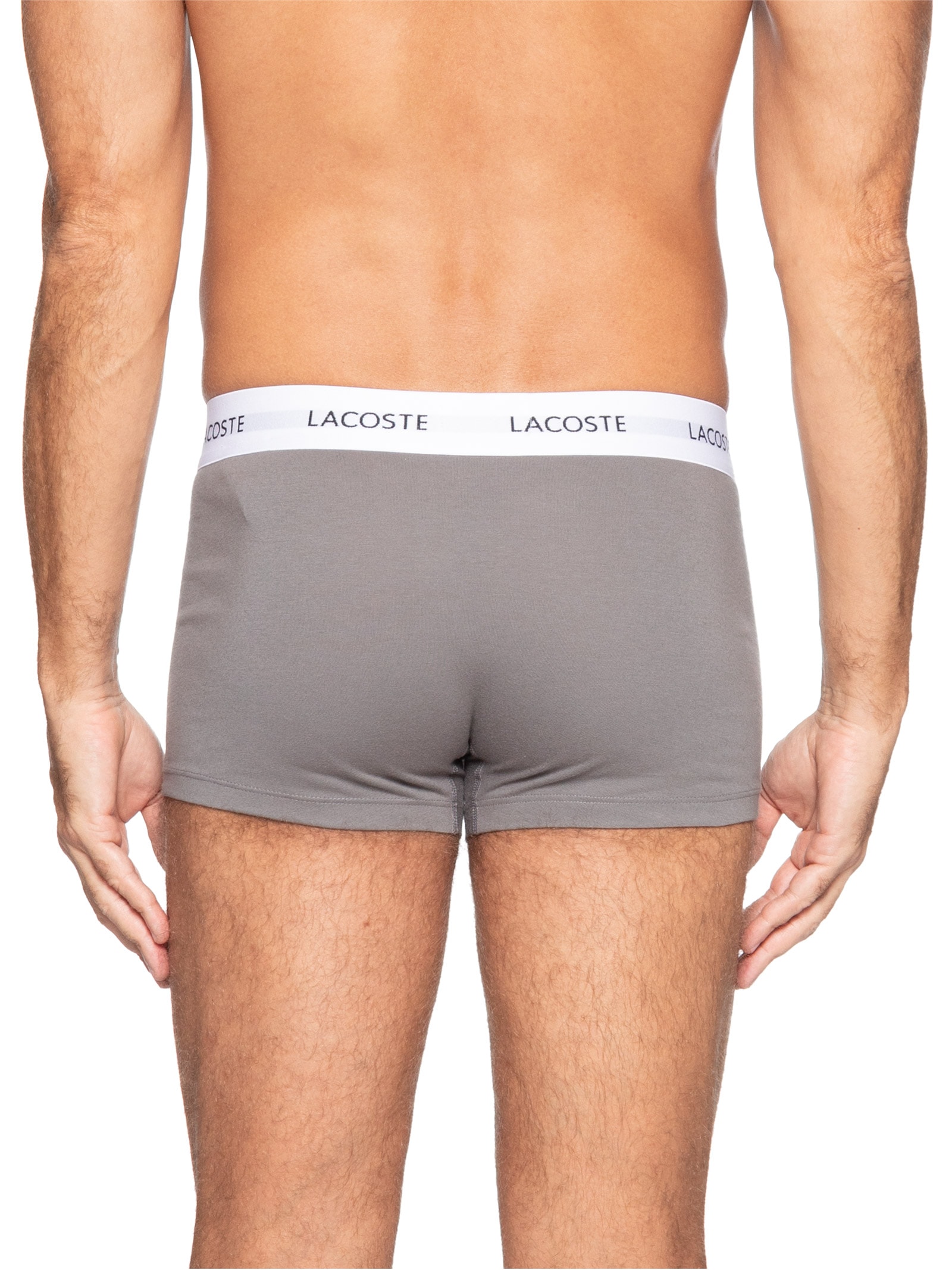 Kit 3 Cuecas Trunk Stretch Cinza Lacoste