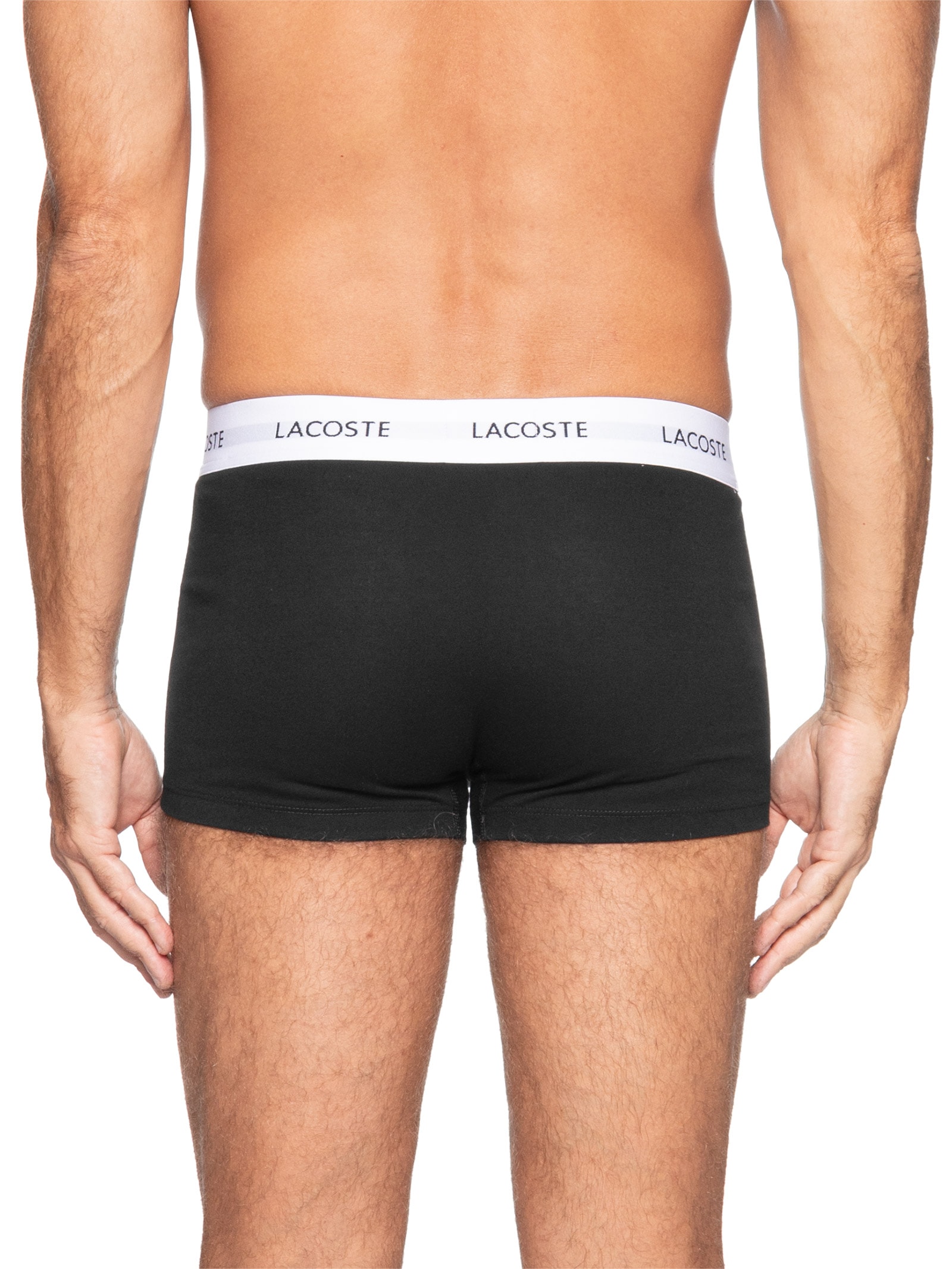 Kit 3 Cuecas Trunk Stretch Preto Lacoste