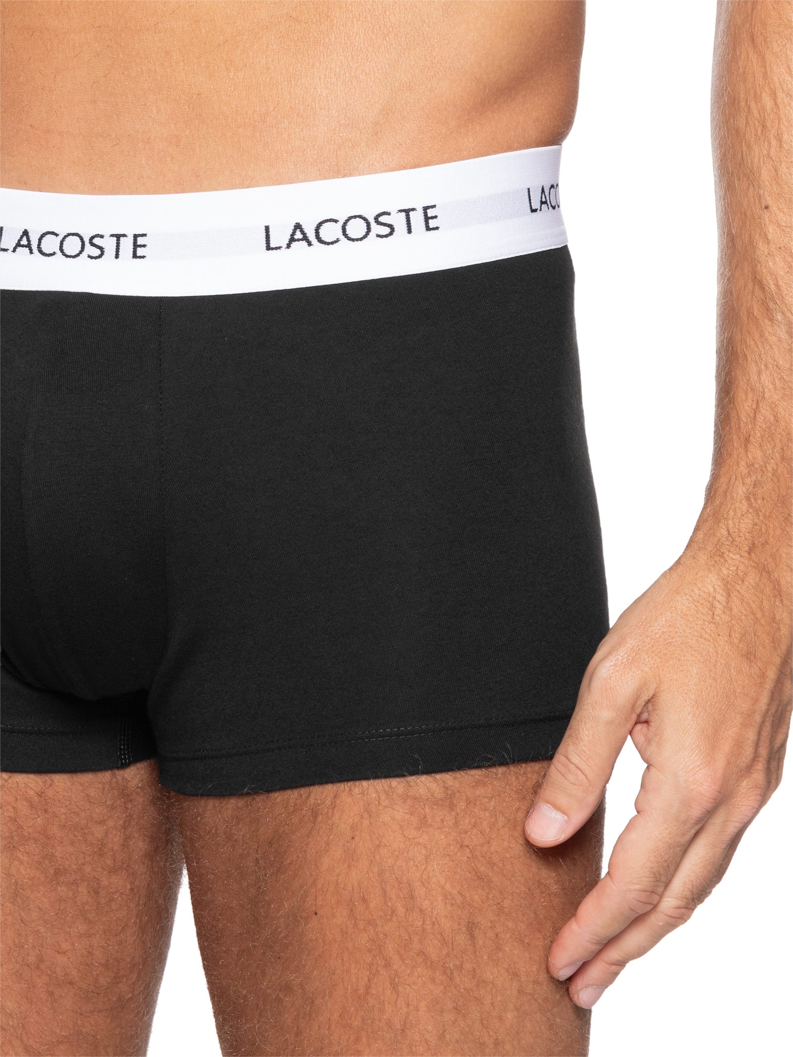 Kit 3 Cuecas Trunk Stretch Preto Lacoste