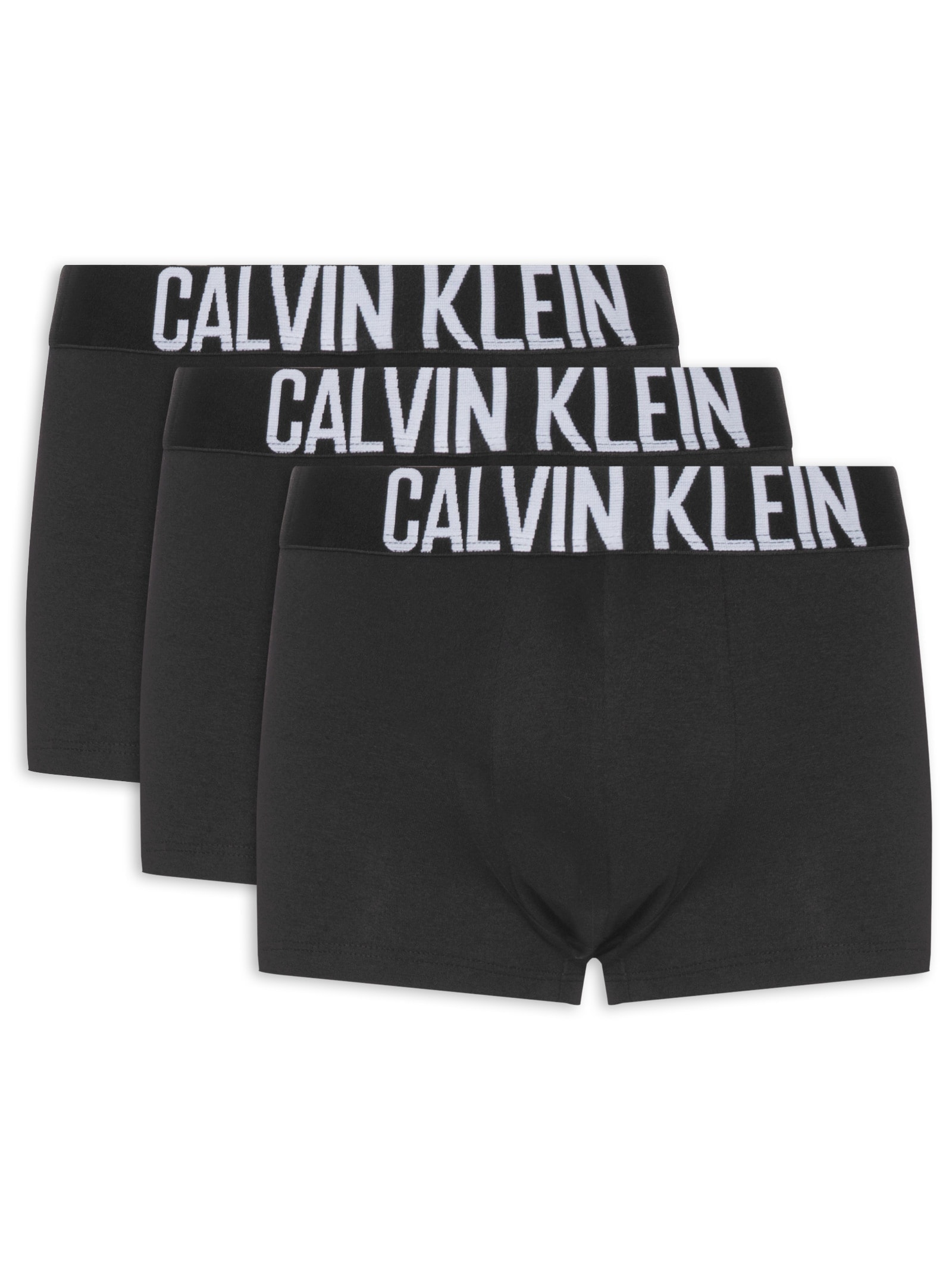 Kit 3 Cuecas Trunks Recycled Intense Power Preto Calvin Klein Underwear