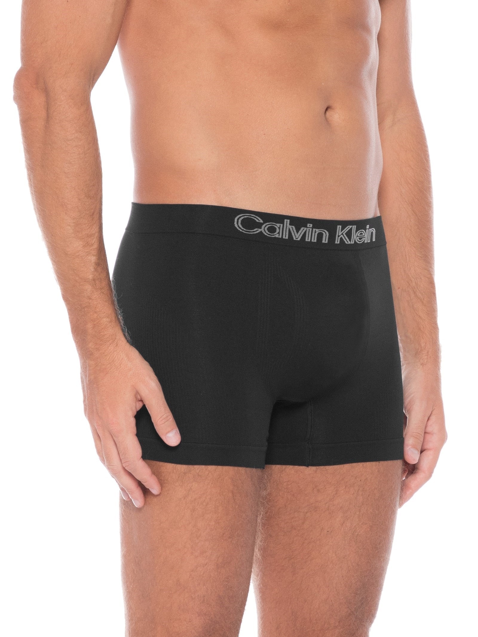 Kit 3 De Cuecas Low Rise Trunk Sem Costura Preto Calvin Klein Underwear