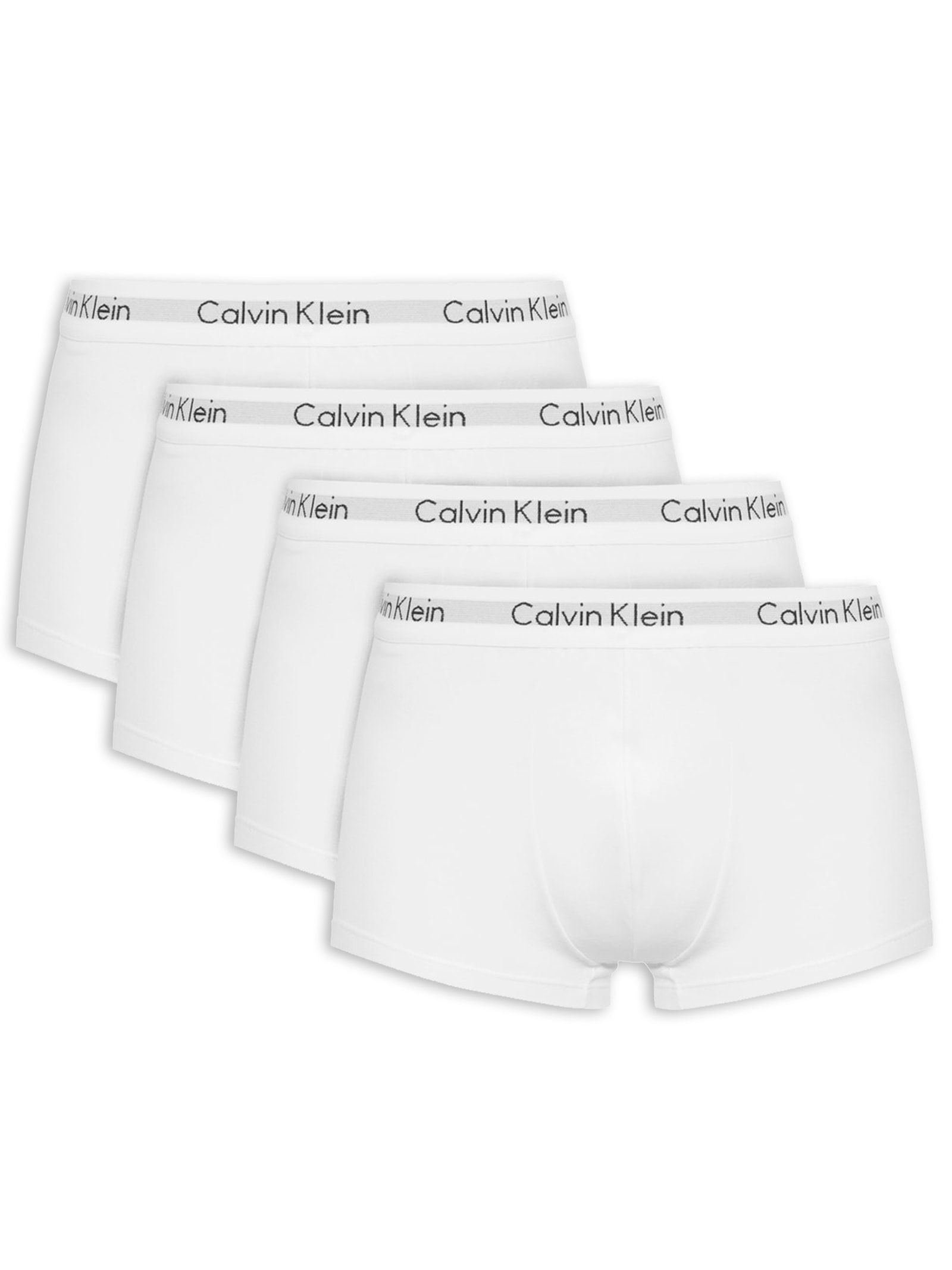 Kit 4 Cuecas Low Rise Trunk De Cotton Branco Calvin Klein Underwear