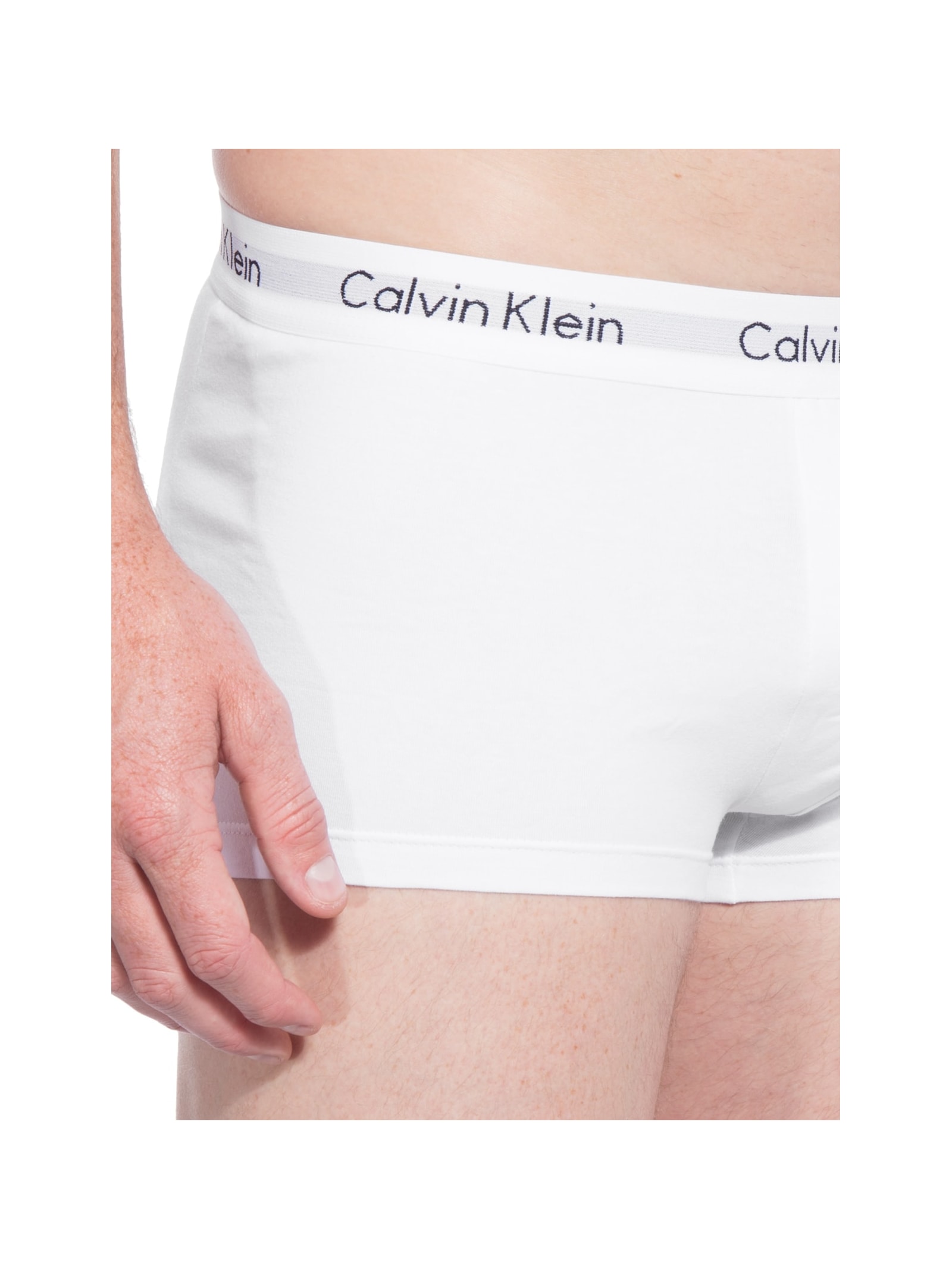 Kit 4 Cuecas Low Rise Trunk De Cotton Branco Calvin Klein Underwear