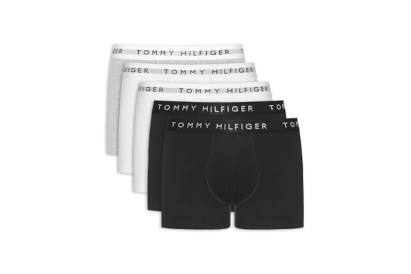 Kit 5 Cuecas Masculinas Boxer De Algodão - Cinza