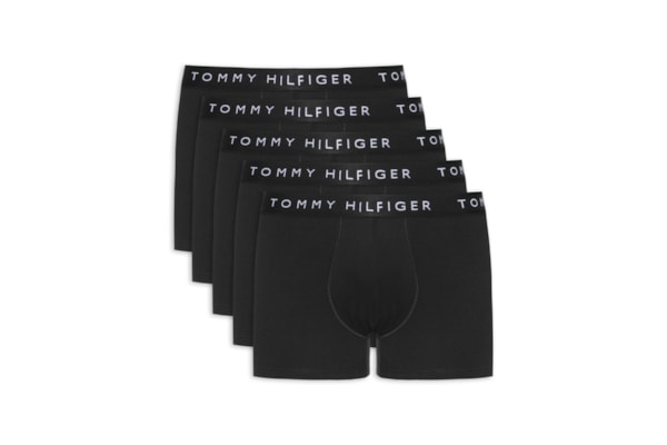 Kit 5 Cuecas Masculinas Boxer De Algodão - Preto