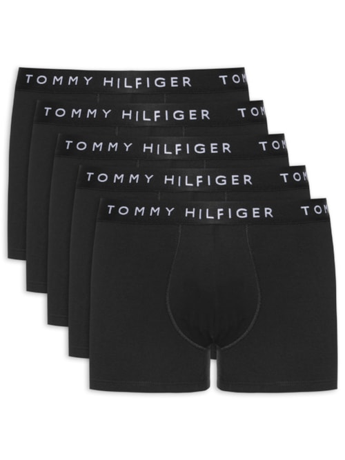 Kit 5 Cuecas Masculinas Boxer De Algodão – Preto