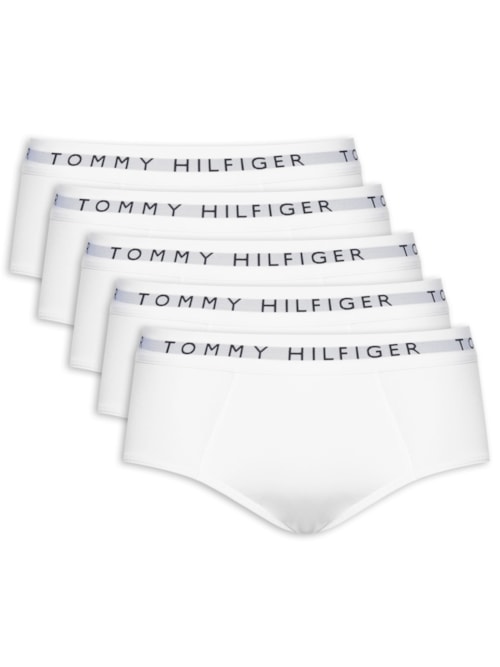 Kit 5 Cuecas Masculinas Brief De Algodão - Branco