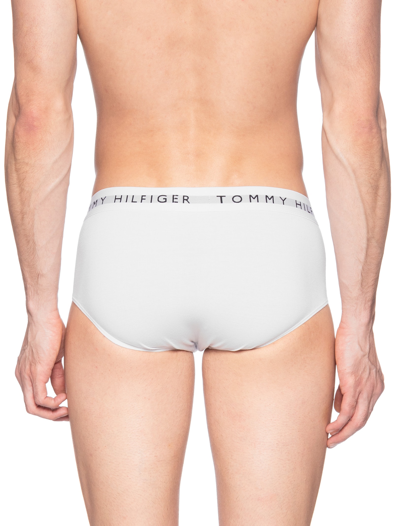 Kit 5 Cuecas Masculinas Brief De Algodão Branco Tommy Hilfiger