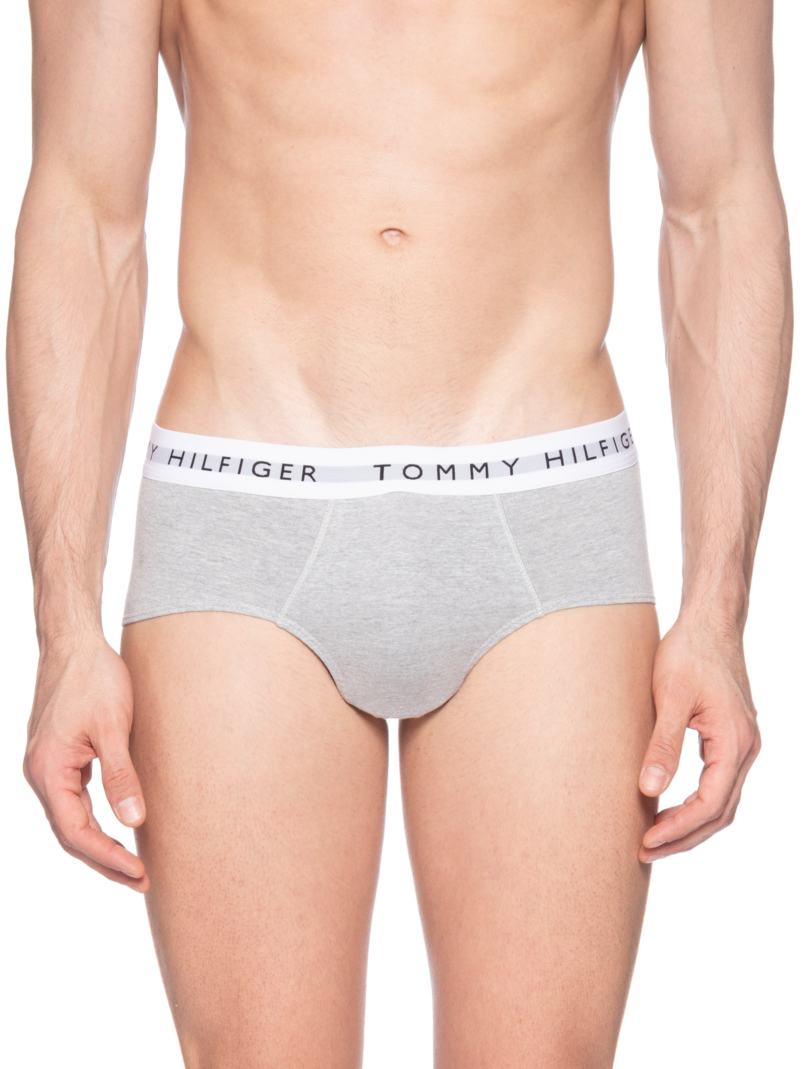 Kit 5 Cuecas Masculinas Brief De Algodão Cinza Tommy Hilfiger