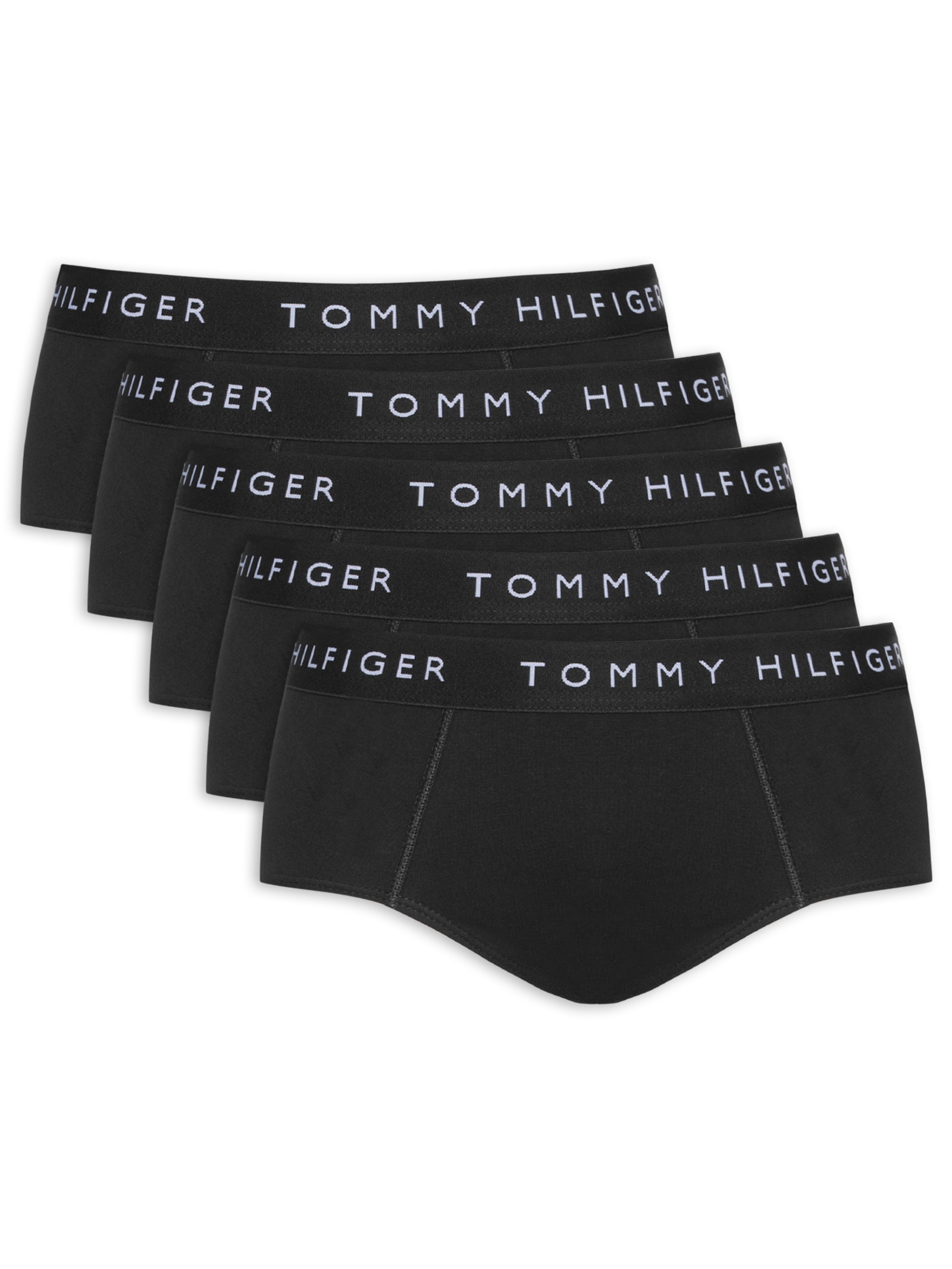 Kit 5 Cuecas Masculinas Brief De Algodão Preto Tommy Hilfiger