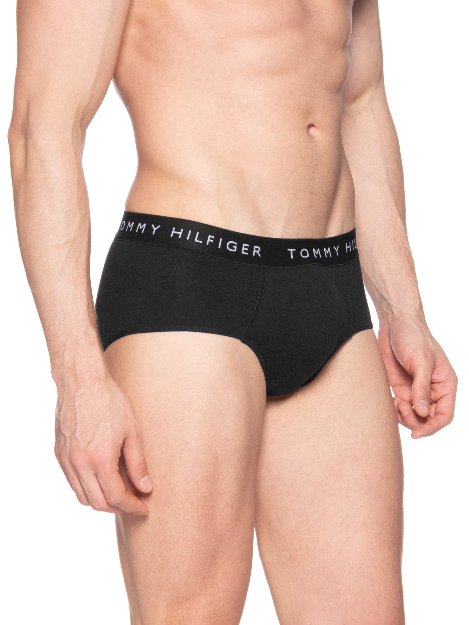 Kit 5 Cuecas Masculinas Brief De Algodão Preto Tommy Hilfiger
