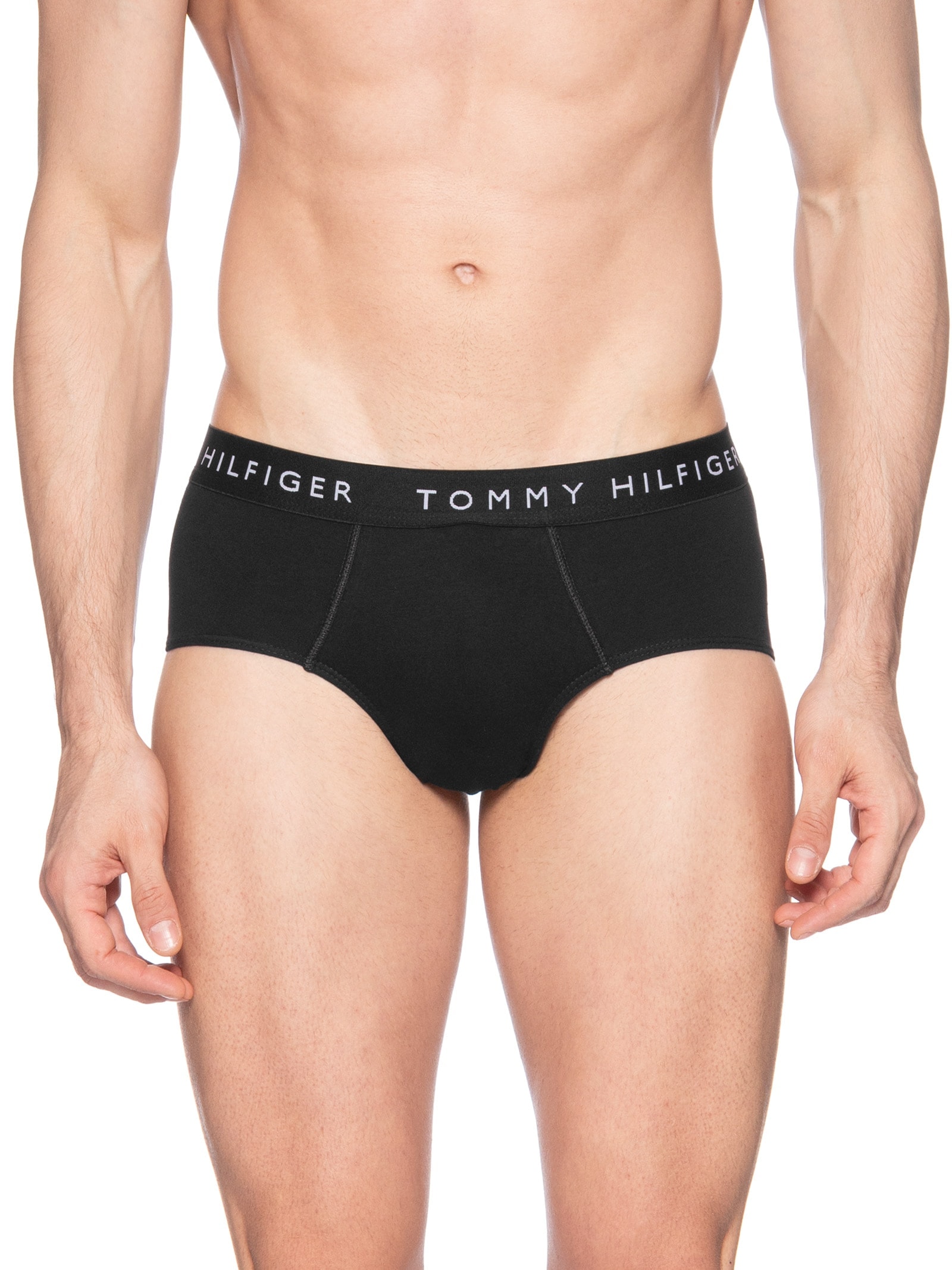 Kit 5 Cuecas Masculinas Brief De Algodão Preto Tommy Hilfiger