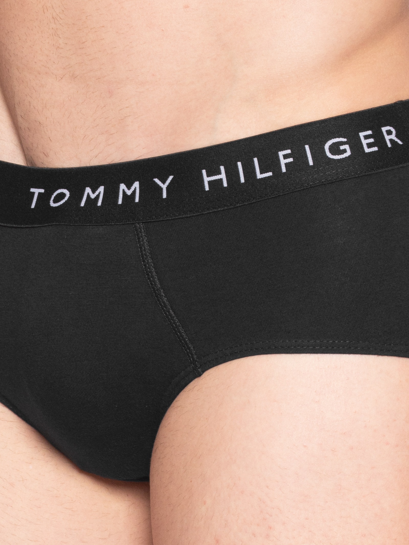 Kit 5 Cuecas Masculinas Brief De Algodão Preto Tommy Hilfiger