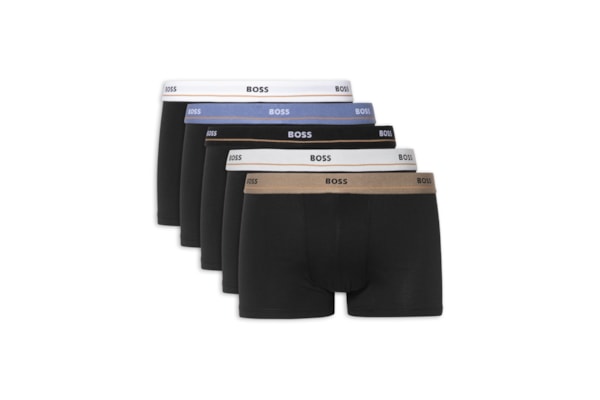 Kit 5 Cuecas Trunk Masculinas Essential – Preto