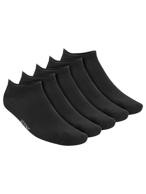 Kit 5 Pares de Meias Soquetes Masculina – Preto