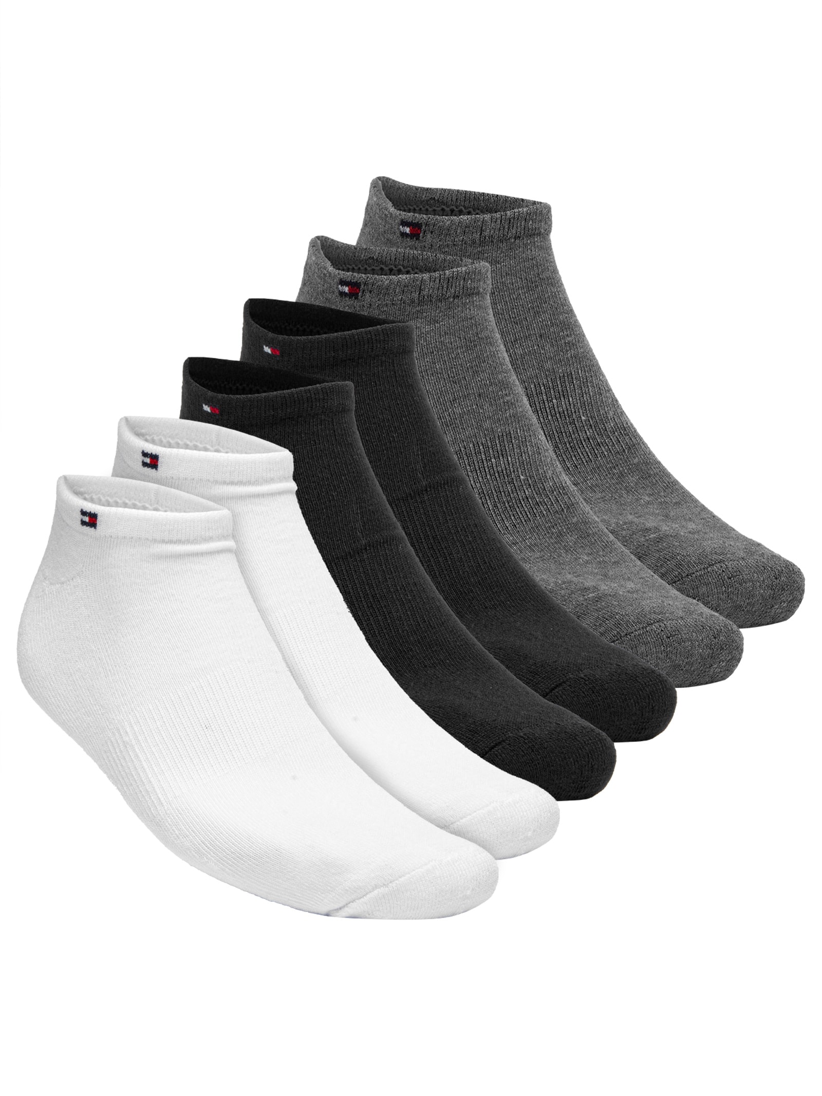 Kit 6 Pares de Meia Cano Baixo Athletic No Show Masculino – Cinza Tommy Hilfiger