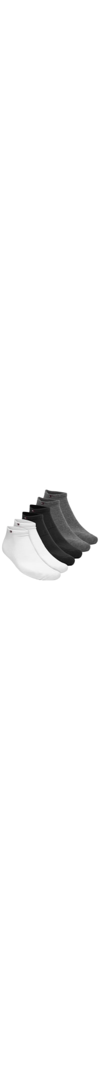 Kit 6 Pares de Meia Cano Baixo Athletic No Show Masculino – Cinza