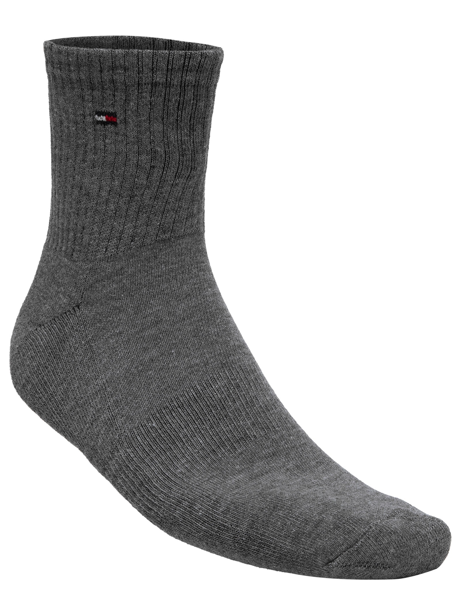 Kit 6 Pares de Meia Cano Médio Athletic High Quarter Masculino Cinza Tommy Hilfiger