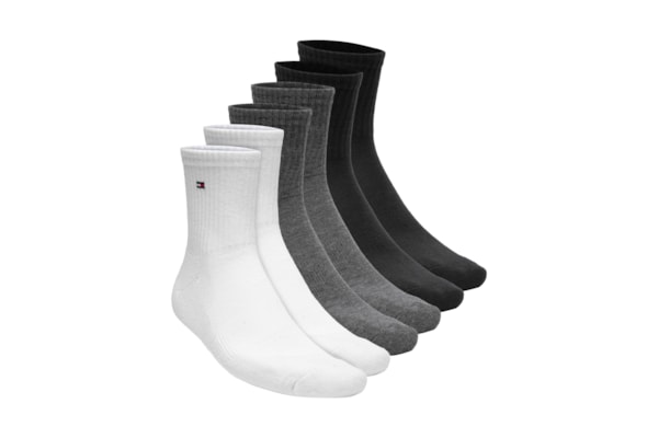 Kit 6 Pares de Meia Cano Médio Athletic High Quarter Masculino - Cinza