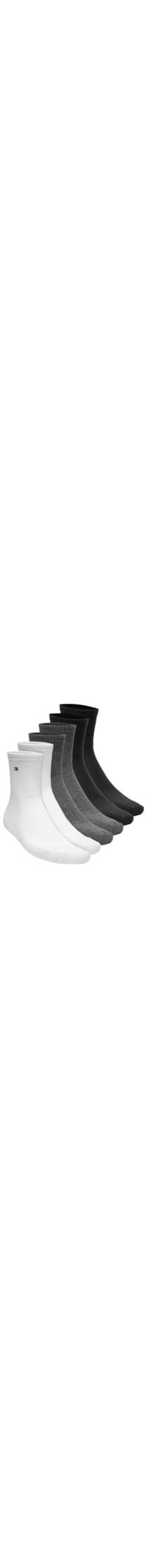 Kit 6 Pares de Meia Cano Médio Athletic High Quarter Masculino - Cinza