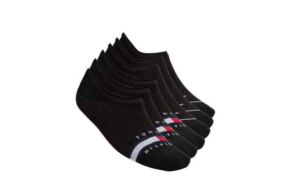 Kit 6 Pares de Meia Masculina Invisível Tino Logo Liner - Preto