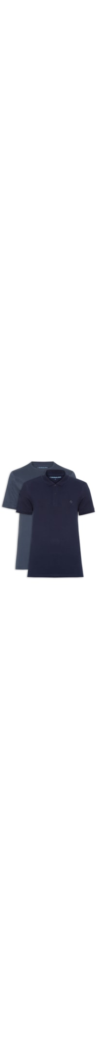 Kit Camiseta E Polo Masculina Em Piquet - Azul