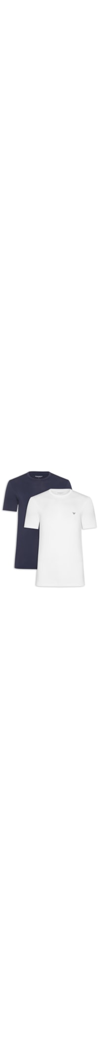 Kit Camiseta Masculina 2 Peças Mc Crew Neck - Azul