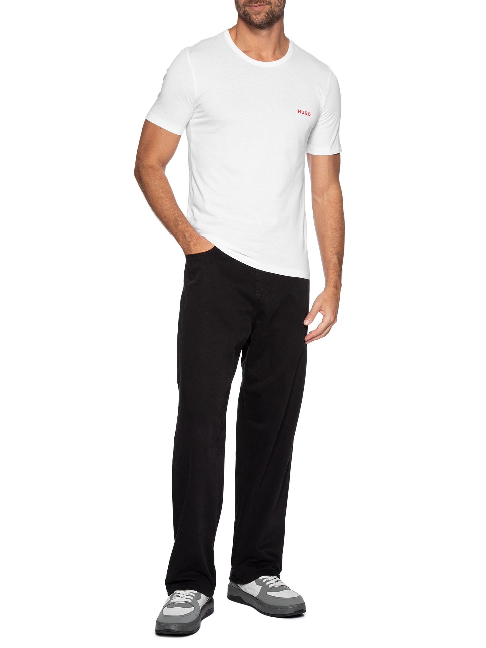 Kit Camiseta Masculina 3p Rn Triplet P- Azul Hugo