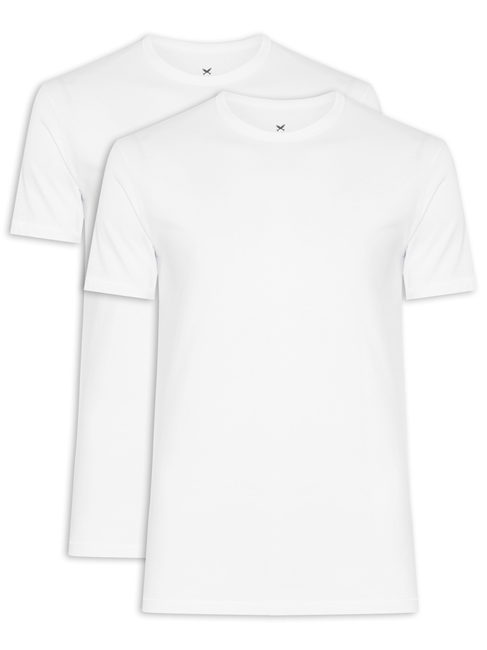 Kit Camiseta Masculina em Algodão 2 Peças Branco Hering