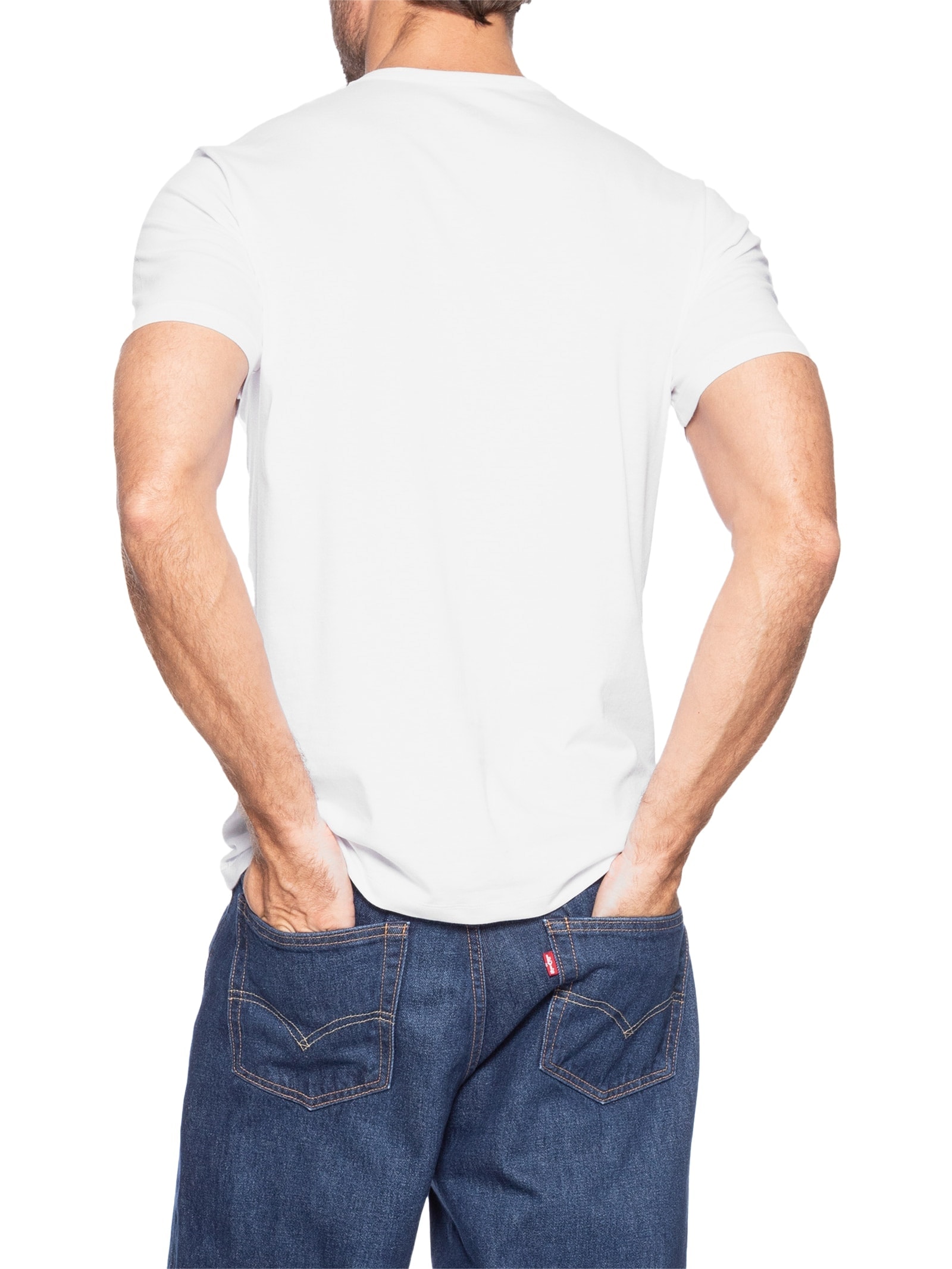 Kit Camiseta Masculina em Algodão 2 Peças Branco Hering