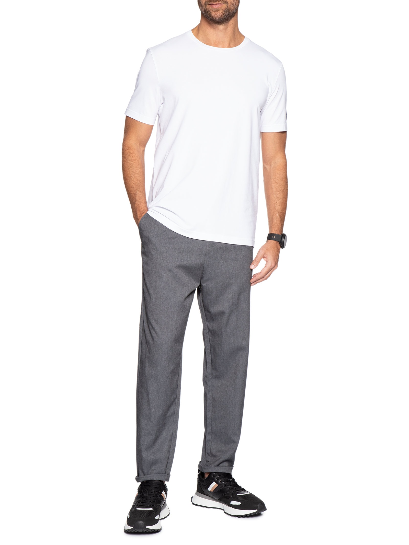 Kit Camiseta Masculina Regular Fit 2-Pack Preto Boss