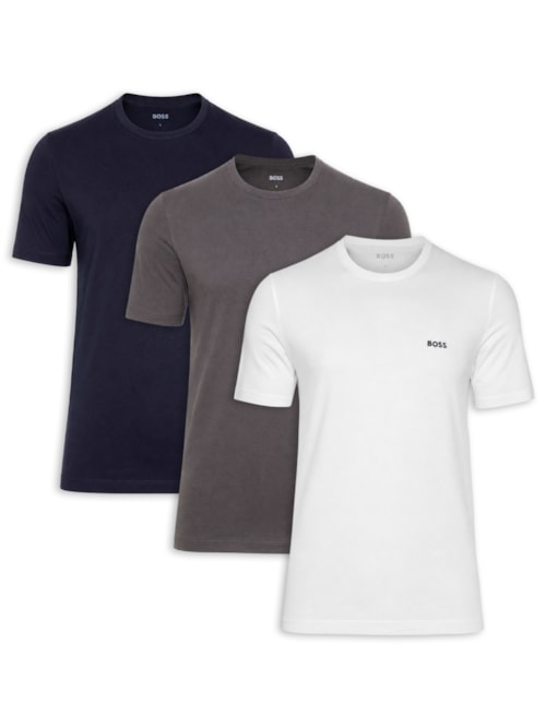 Kit Camiseta Masculina Rn 3P Classic - Branco