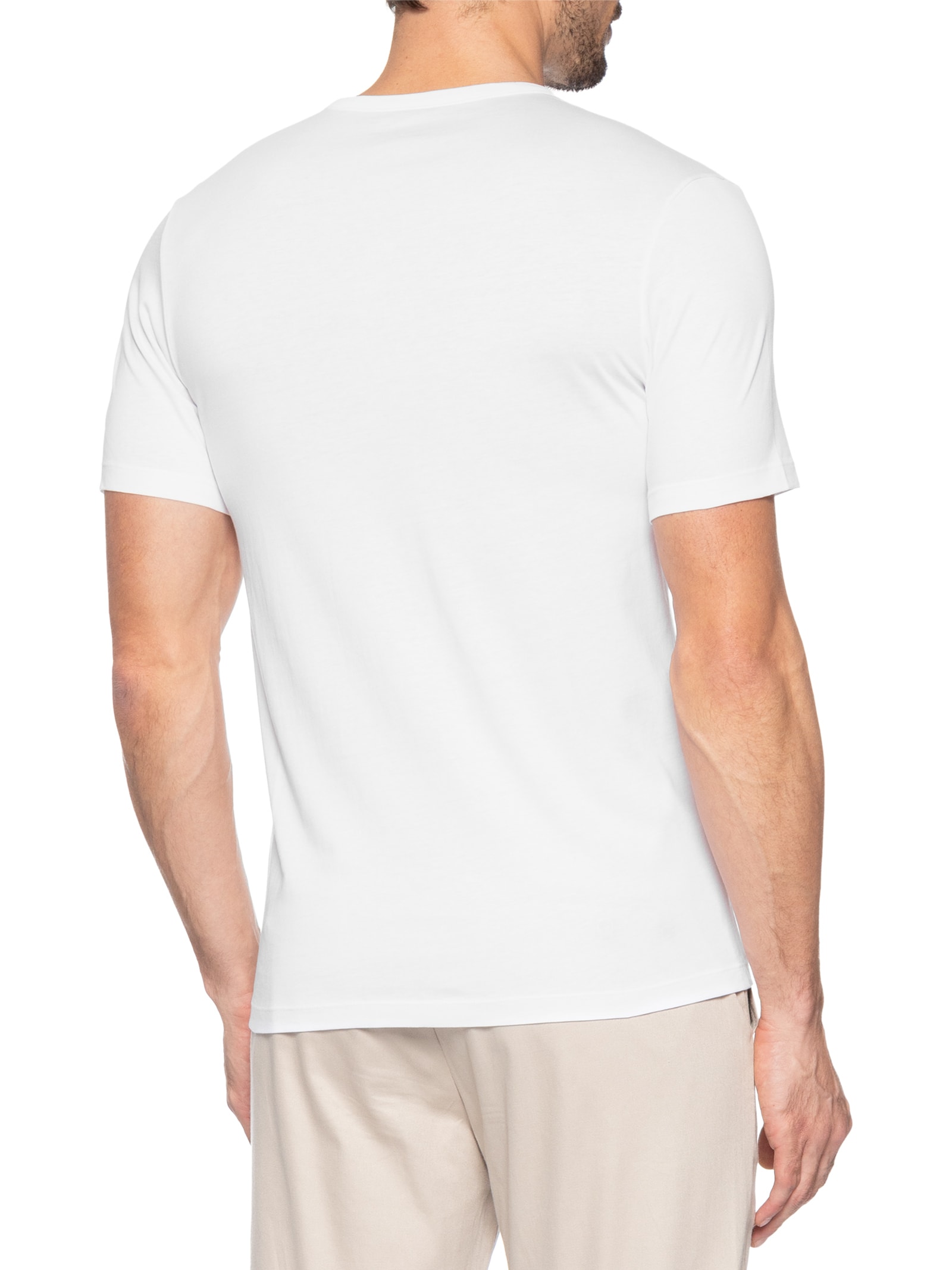 Kit Camiseta Masculina Rn 3P Classic Branco Boss