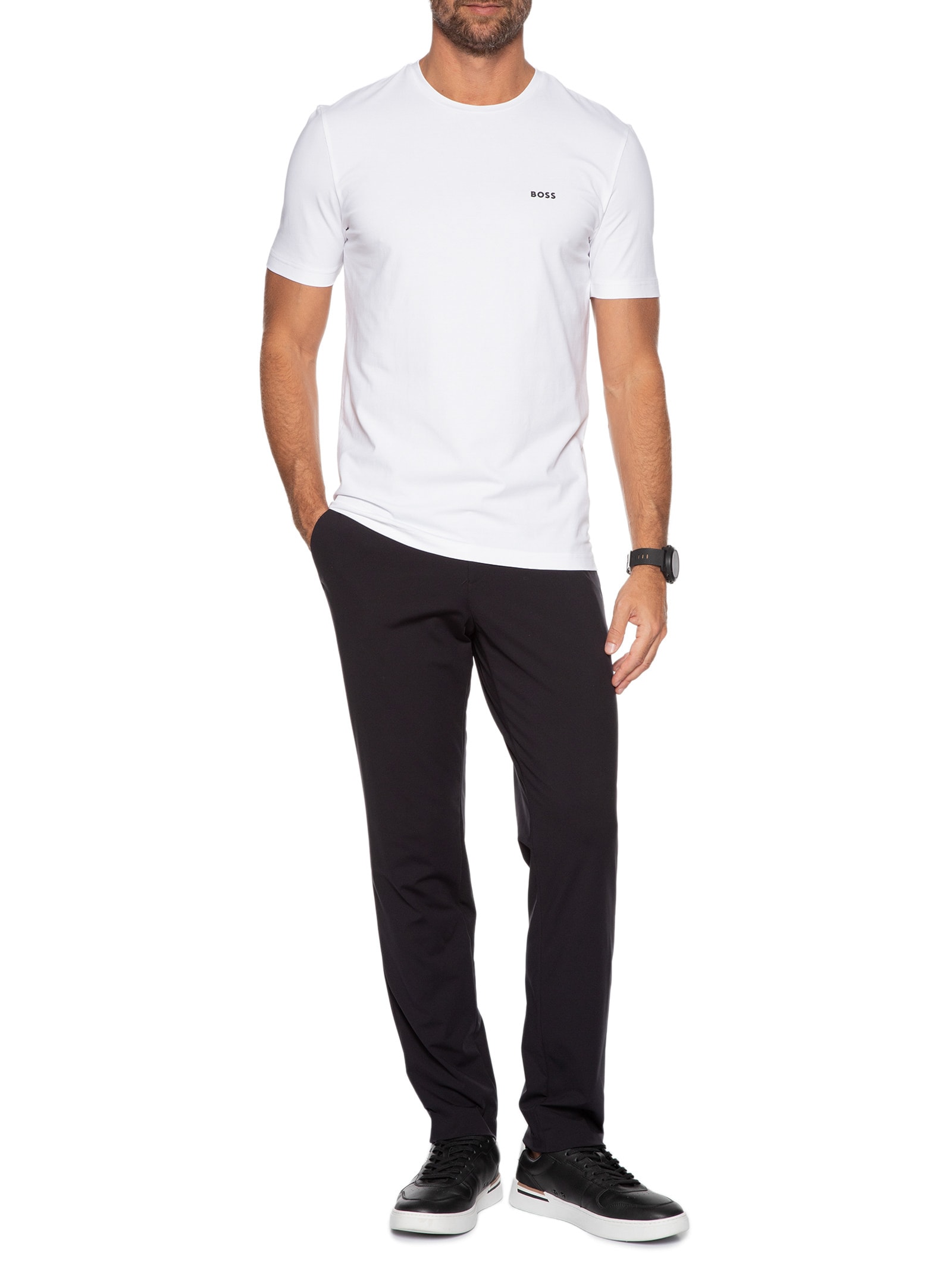 Kit Camiseta Masculina T-Shirt 2-Pack Preto Boss