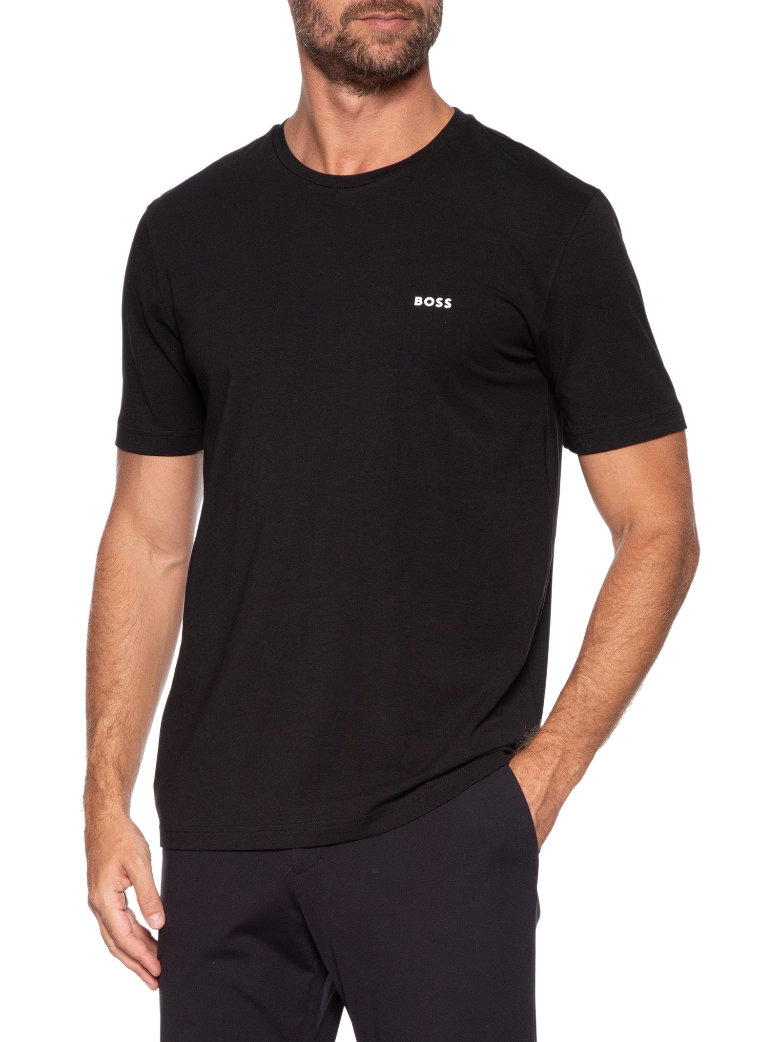 Kit Camiseta Masculina T-Shirt 2-Pack Preto Boss
