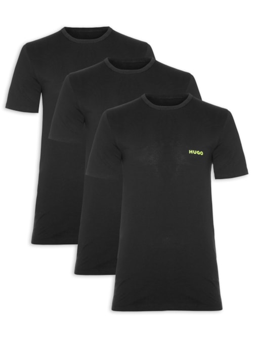 Kit Camisetas Masculina Rn Triplet – Preto