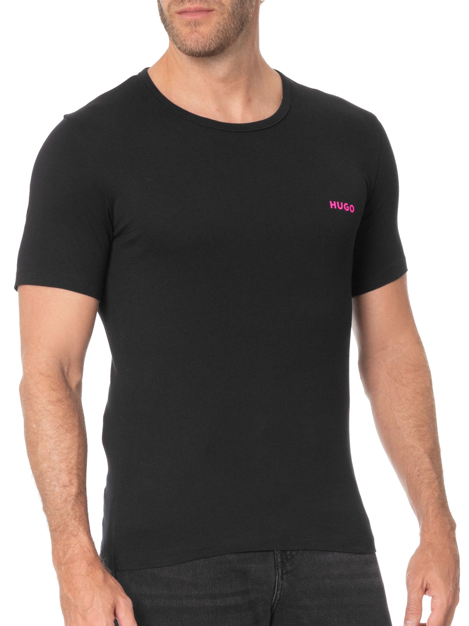 Kit Camisetas Masculina Rn Triplet Preto Boss