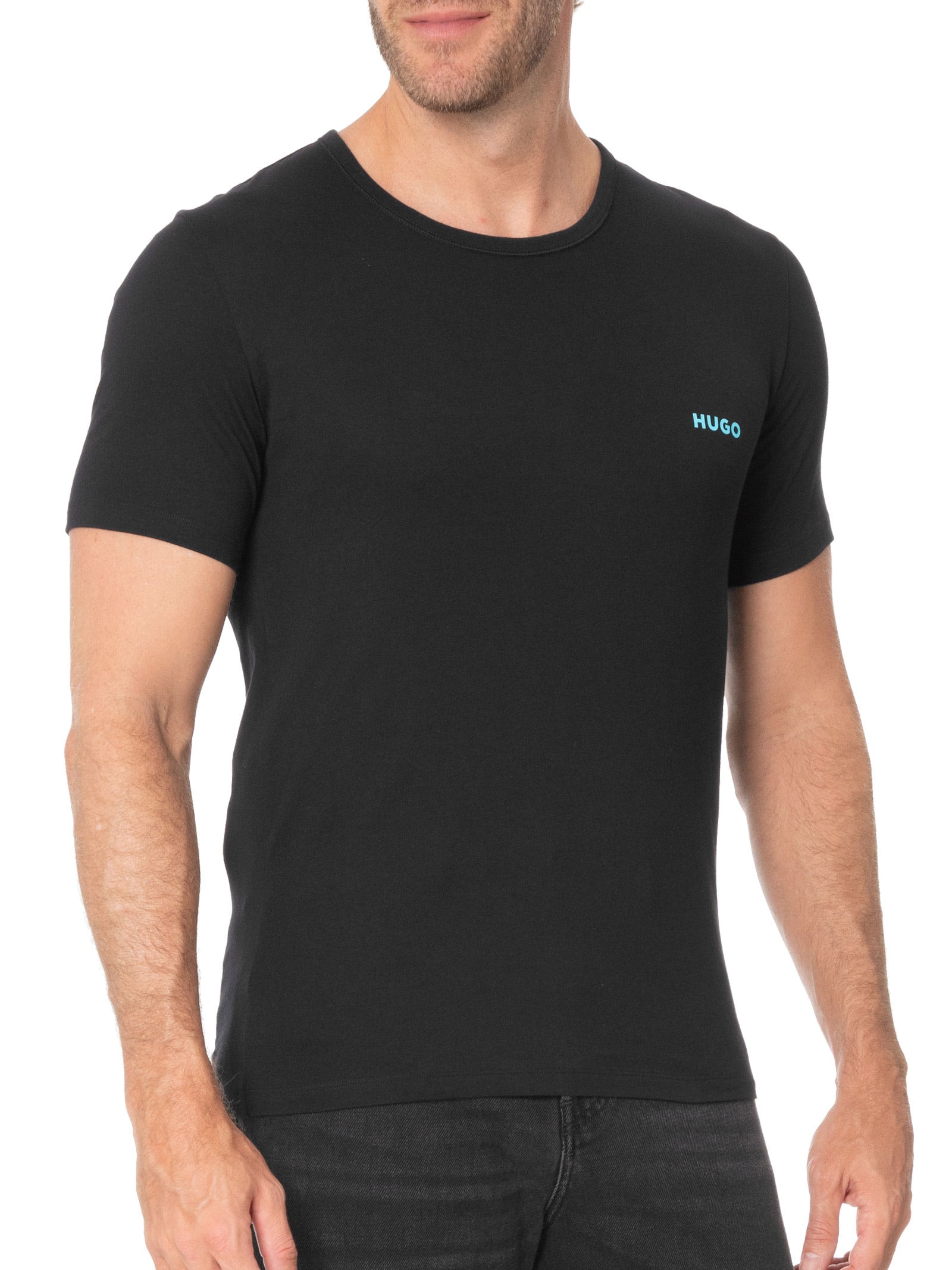 Kit Camisetas Masculina Rn Triplet Preto Boss